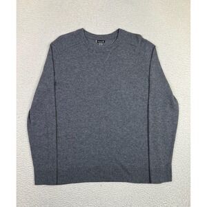 Smartwool Sweater Mens Medium Gray Sparwood Merino Wool Blend Crewneck Pullover